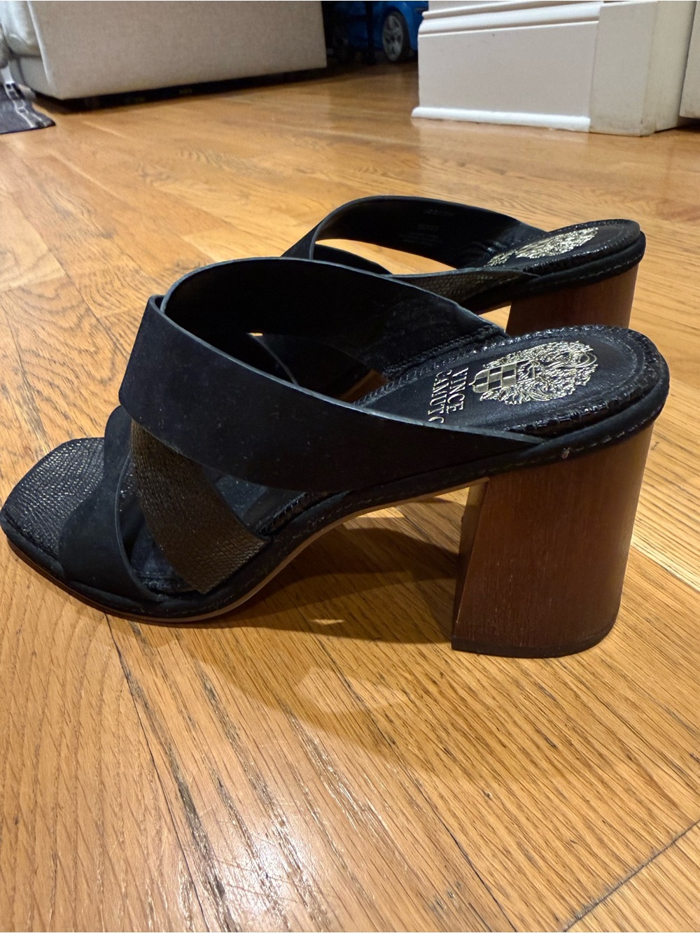Vince Camuto Black Saygan Slide Mules - Picture 2 of 8